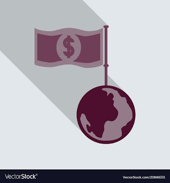 Globe with flag icon graphic symbol for web vector image