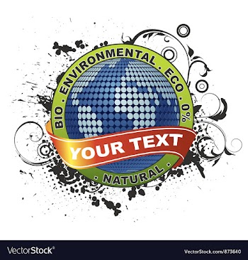 Globe with grunge vector image
