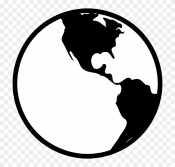 Globe World Earth Black White Americas - Black And White Earth Icon
