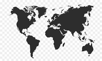 Globe World map Blank map - Black world map 