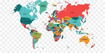 Globe World map - Color world map vector material downloaded, 