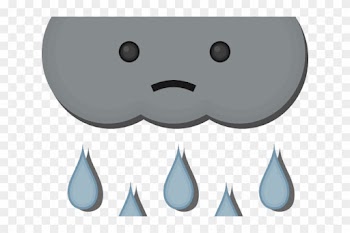 Gloomy Clipart Dark Clouds - Gambar Animasi Awan Hujan