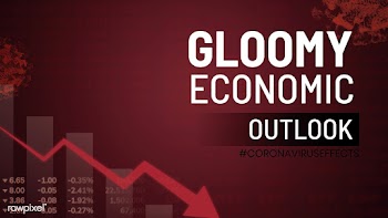 Gloomy economic outlook due to COVID-19 social template vector | Free  vector - 2311098