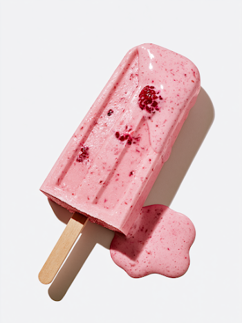 Glossy Baby Pink Popsicle with Melted Drips