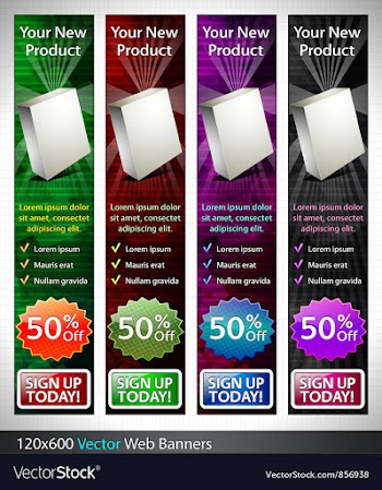 Glossy banners set vector image