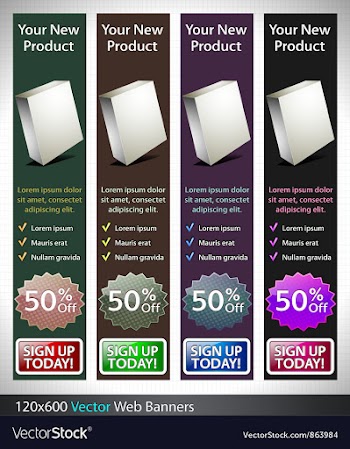 Glossy banners set vector image