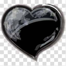 Glossy Black Heart Icon, PNG ClipArt Image | IconBug.com