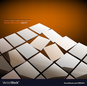 Glossy brown tiles vector image