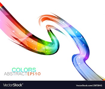 Glossy colors on a white vector image