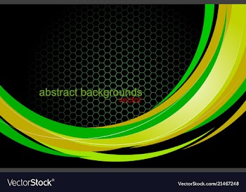 Glossy green curved vector image