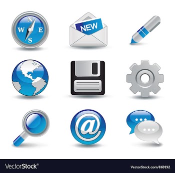 Glossy icons set vector image