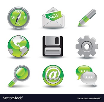 Glossy icons set vector image