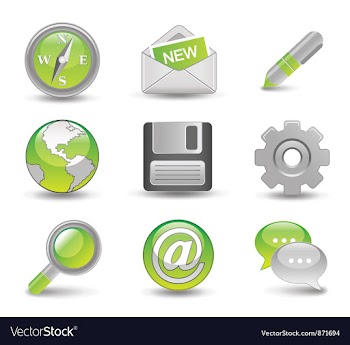 Glossy icons set vector image