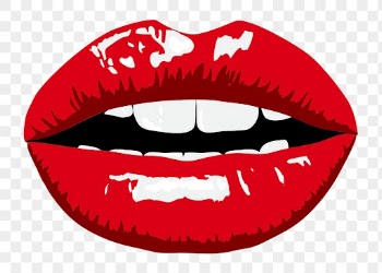 Glossy red lips png sticker, | Free PNG - rawpixel