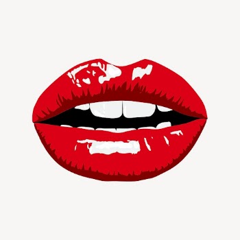 Glossy red lips sticker, pop | Free PSD - rawpixel