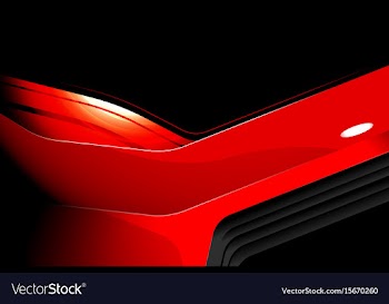 Glossy red surface scene vector image