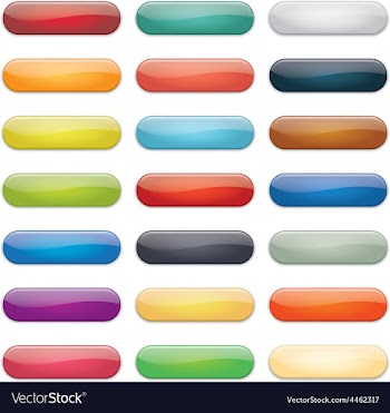 Glossy Rounded Web Buttons Set vector image