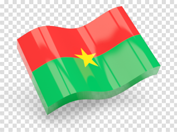 Glossy wave icon. Illustration of flag of Burkina Faso
