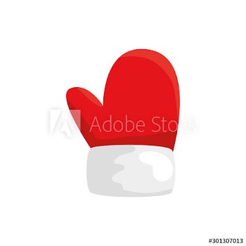 glove of christmas design