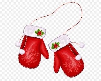 Glove Red Clip art - Large Transparent Christmas Santa Gloves PNG Clipart 