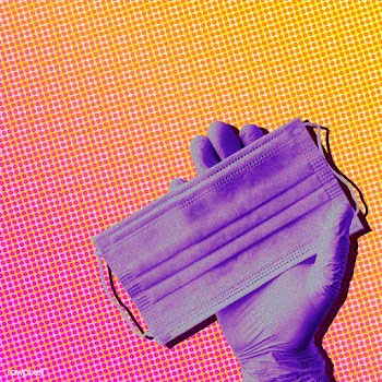 Gloved hand holding a face mask during COVID-19 background | Free  illustration - 2327834