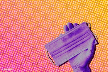 Gloved hand holding a face mask during COVID-19 background | Free  illustration - 2328033