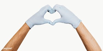 Gloved hands making a heart shaped symbol design element | Free  transparent png - 2350854