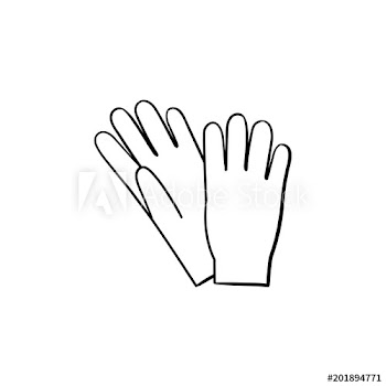 Gloves hand drawn outline doodle icon