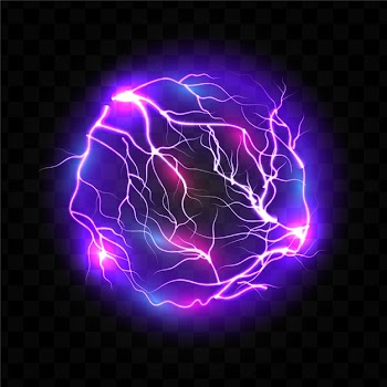 Glowing electric ball light effect Free Vector