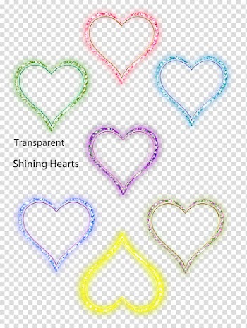 Glowing Hearts Hi Res transparent background PNG clipart