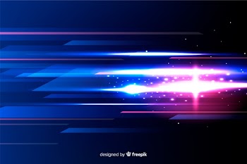 Glowing light movement futuristic background Free Vector