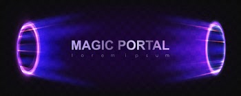 Glowing magic portals Free Vector