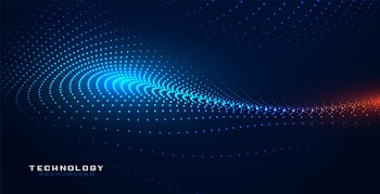 Glowing partciles techology particles mesh background Free Vector