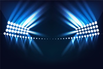 Glowing stadium light effect Free Vector