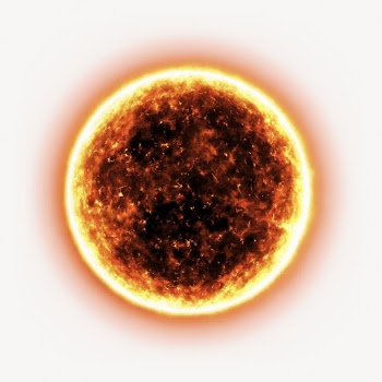 Glowing sun sticker, solar collage | Free PSD - rawpixel