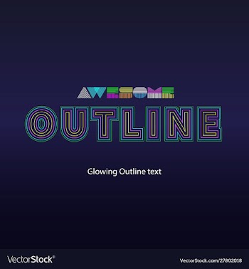 Glowing text vector image