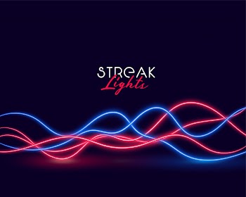 Glowing wavy neon light background Free Vector