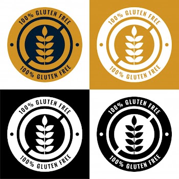 Gluten free labels and symbol icons set Free Vector