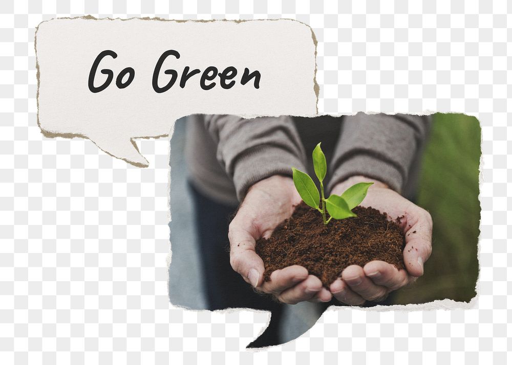 Go green png paper speech | Free PNG - rawpixel