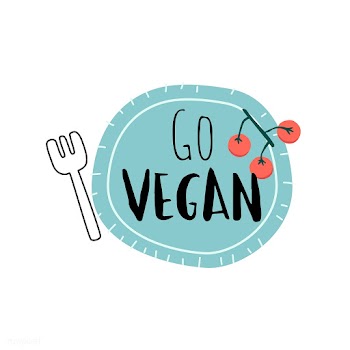 Go vegan on a plate logo vector | Free stock vector - 537919