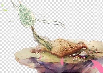 Go Watercolor painting Illustration, Hand-painted a game of chess transparent background PNG clipart