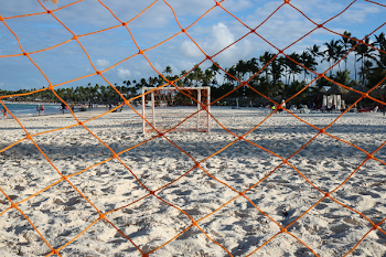 Goalie Net on Seashore