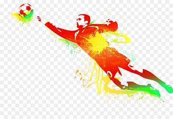 Goalkeeper Football player Illustration - Playing spray painted man 