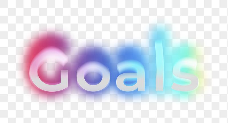 Goals png word sticker, neon | Free PNG - rawpixel