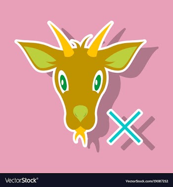 Goat animal farm icon vector image