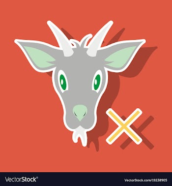 Goat animal farm icon vector image