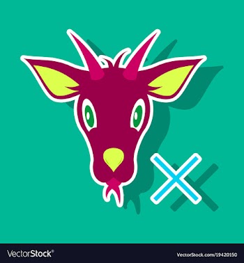 Goat animal farm icon vector image