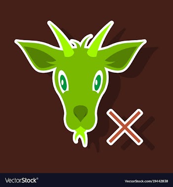Goat animal farm icon vector image