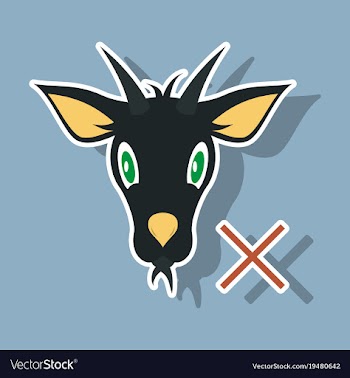 Goat animal farm icon vector image
