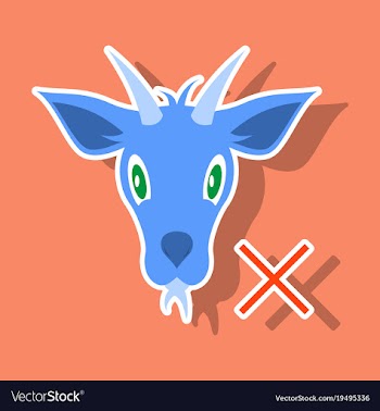 Goat animal farm icon vector image